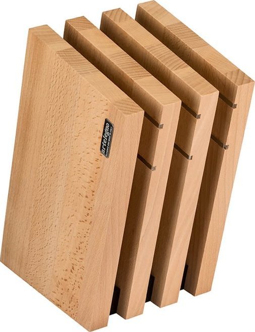 ArteLegno Potrójny magnetyczny blok na noże z drewna bukowego Artelegno Milano
