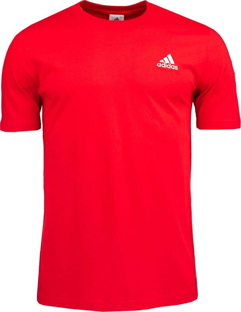 Adidas Koszulka męska adidas Essentials Single Jersey Embroidered Small Logo Tee czerwona IC9290 S