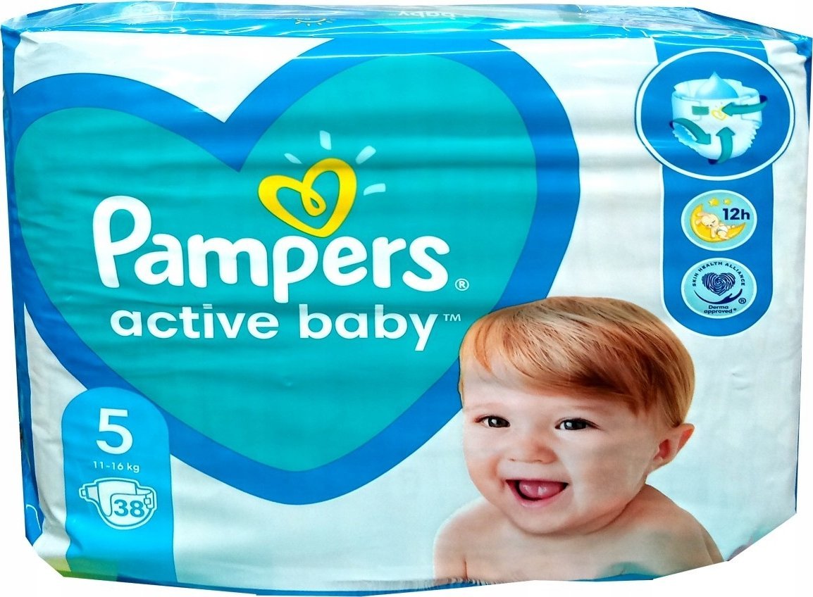 Pampers Pieluchy Active Baby 5, 11-16 kg, 38 szt.