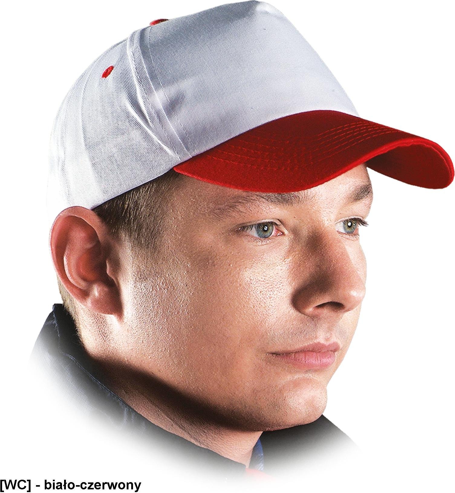 R.E.I.S. CZ - Czapka drelichowa jednokolorowa - biało-czerwony - NOWE KOLORY!!!