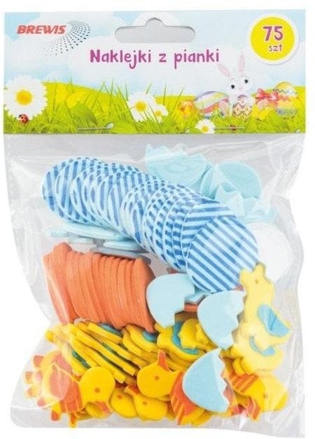 Naklejki wielkanocne z pianki 75szt EDUKAMP