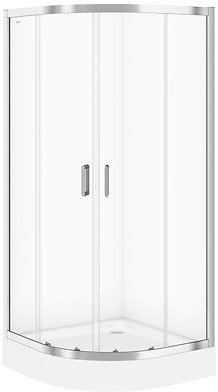 SZKŁO RUCHOME DRZWI KAB PÓŁOKRĄGŁEJ ZIP/ARTECO/BRASCO/ARSENA 90 (KS2)