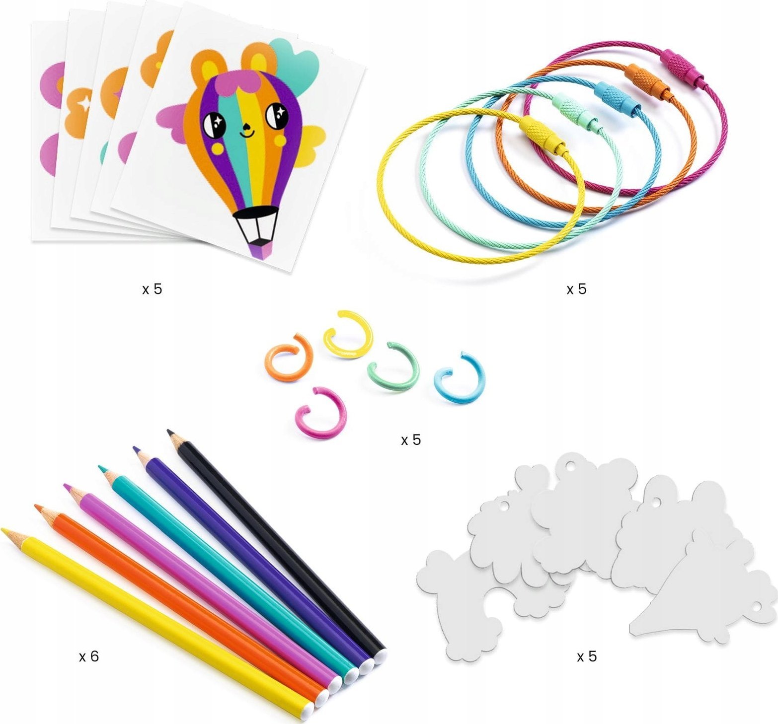 Djeco Meninis plastikas - Kawaii raktinė