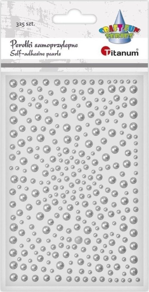 kufer-pasmanteria Perełki samoprzylepne okrągłe białe 325szt