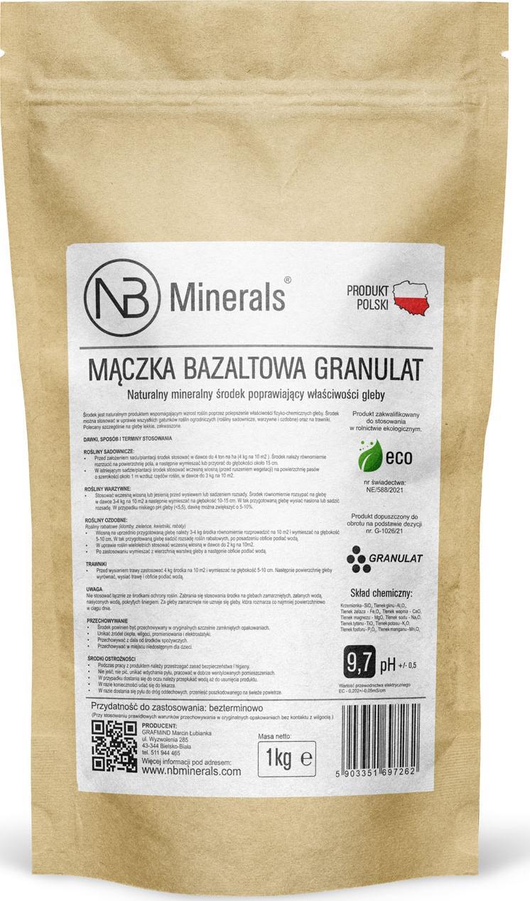 NB Minerals Mączka Bazaltowa Granulat 1kg