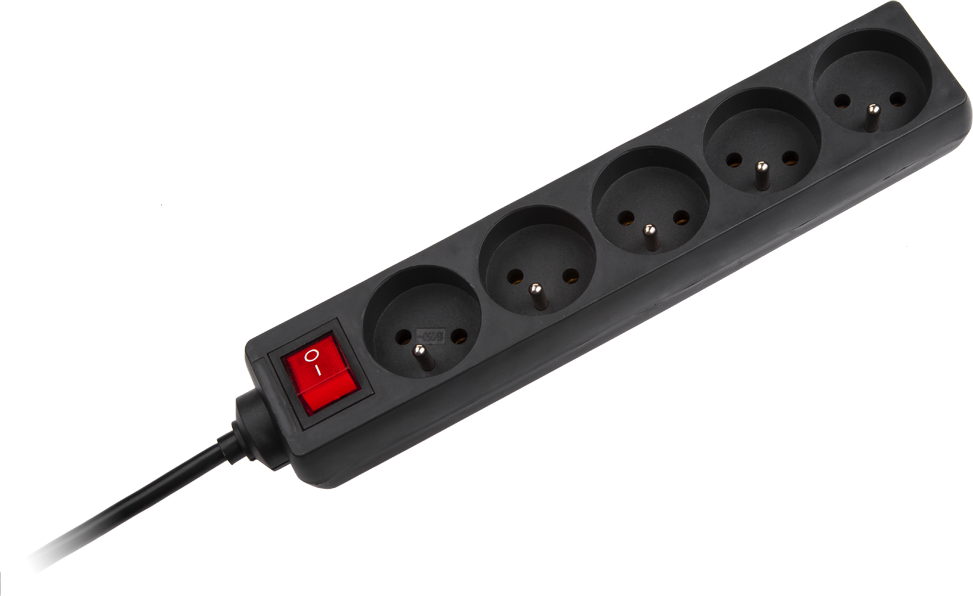 Listwa zasilająca Kemot URZ 5 gniazd 5 m czarna (URZ3061-5)