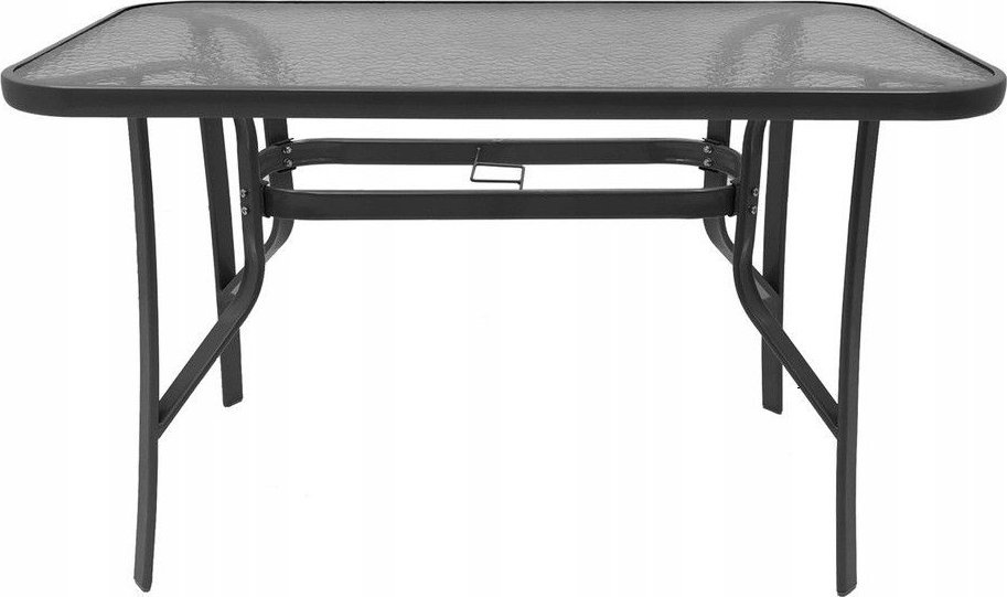kontrast Stół szklany ogrodowy MAJORKA DUO 120x70x70 czarny