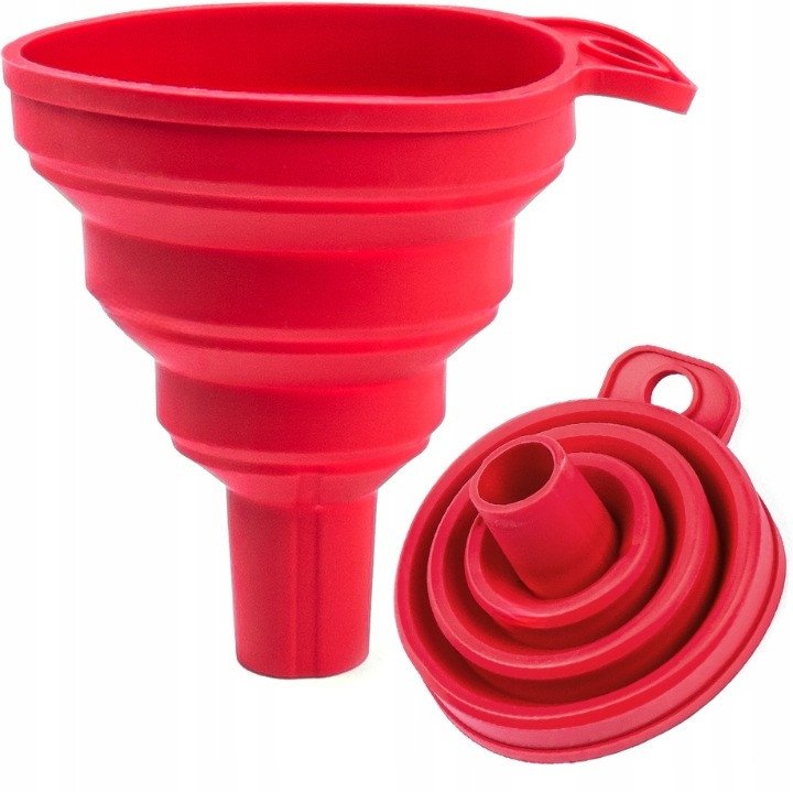 Lejek Do Paliwa Oleju Płynów Silikonowy Składany Uniwersalny Samochodowy