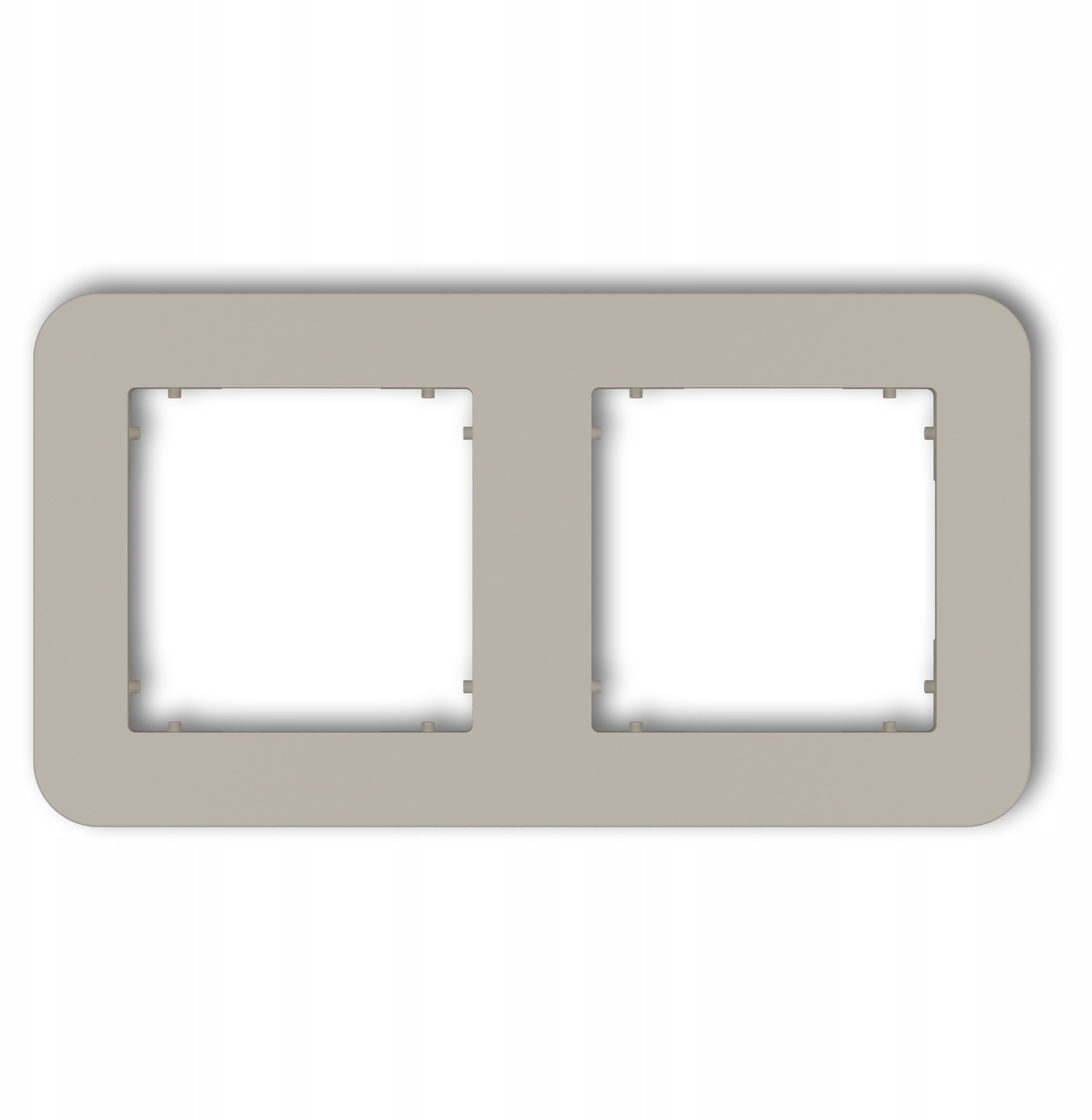 Ramka uniwersalna Karlik Mini 60MRTZ-2 podwójna zaokrąglona taupe