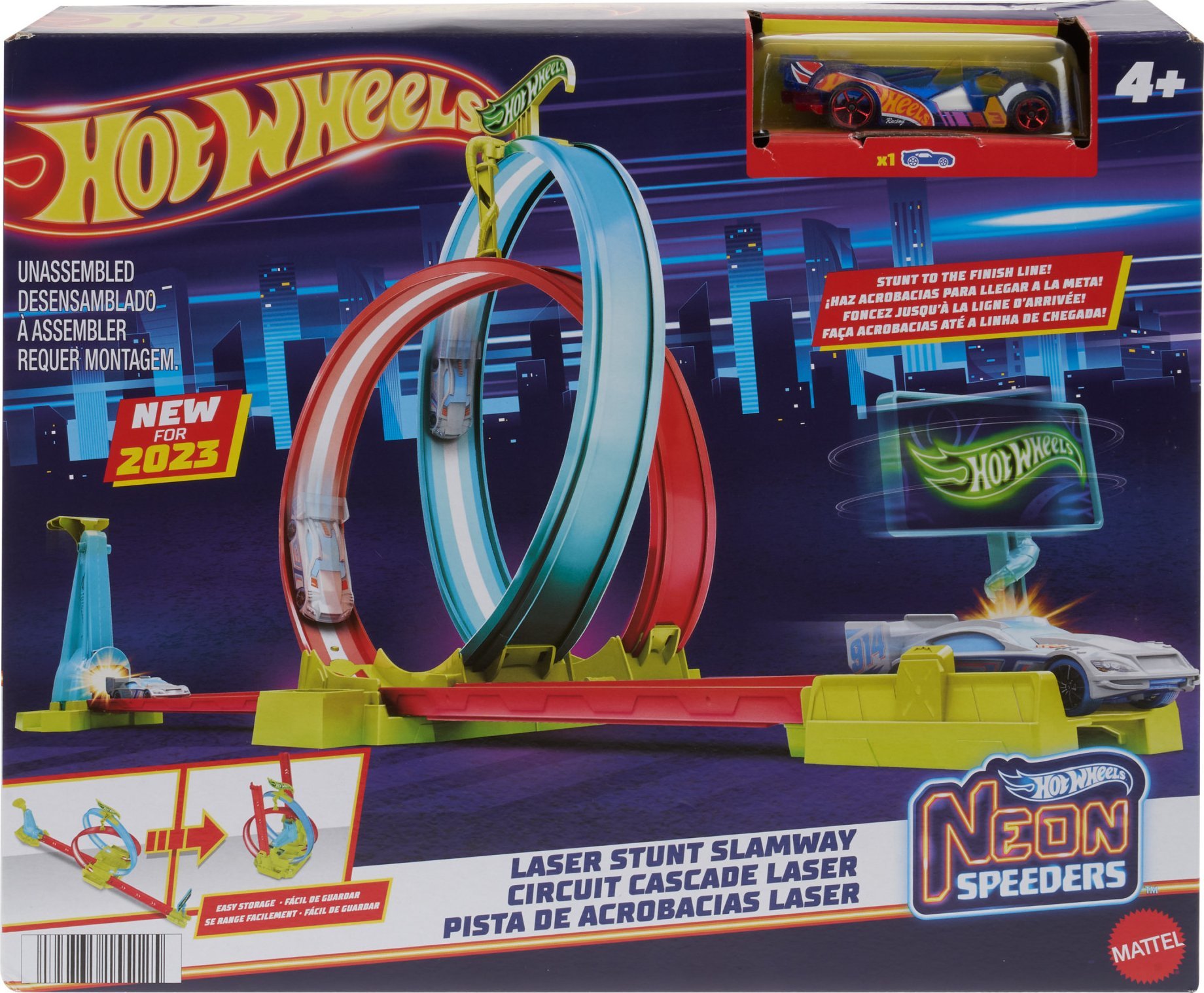 WYRZUTNIA HOT WHEELS NEON SPEEDERS MATTEL
