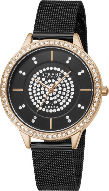 Zegarek Strand Zegarek damski Strand S711LXVBMB CYRKONIE czarny