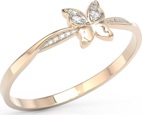WĘC - Twój Jubiler Pierścionek motylek z różowego złota z cyrkoniami BP-88P-R-C 20 / UE- 60
