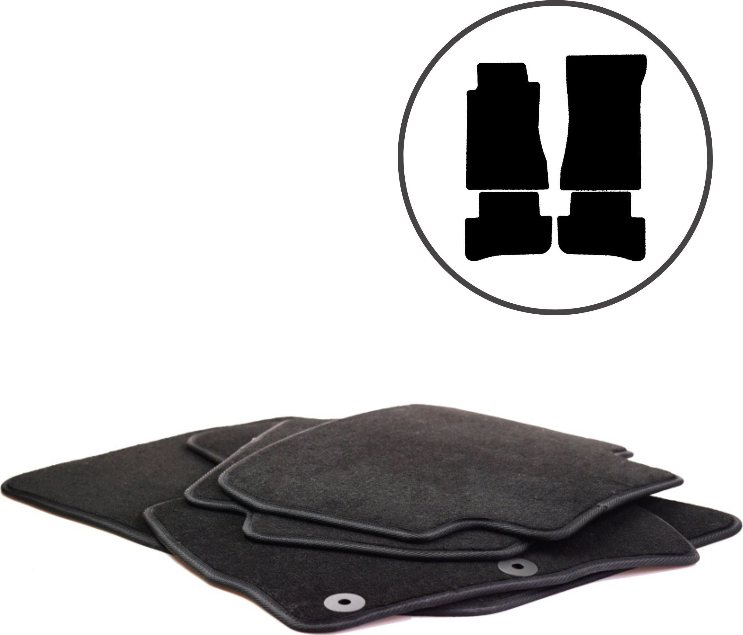 Dikel 4 Dywaniki samochodowe Mercedes-Benz Klasa C W203