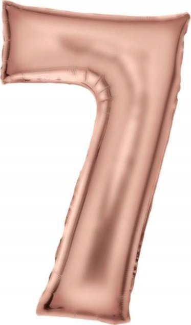 AMSCAN Balon foliowy cyfra 7 satynowy różowe złoto 86cm 9917319