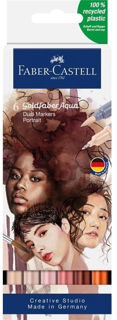 Pisak akwarelowy Goldfaber Aqua portrait 6szt