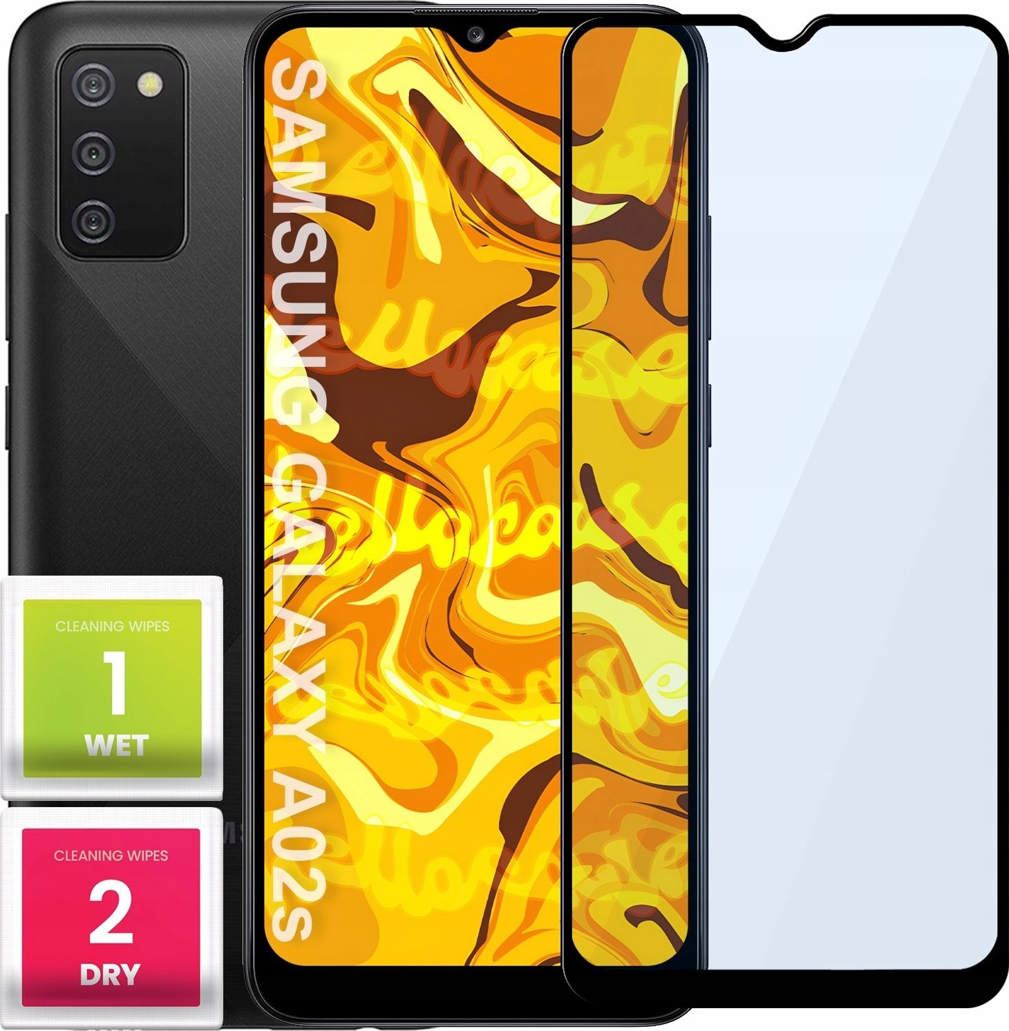Hello Case SZKŁO HARTOWANE DO SAMSUNG GALAXY A02S PEŁNE NA CAŁY EKRAN SZKLO 5D 9H