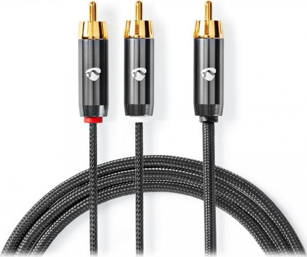 Kabel Nedis Nedis CATB24000GY30 kabel audio 3 m RCA 2 x RCA Szary