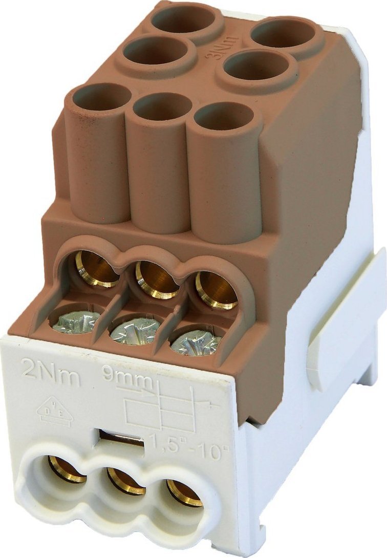 Simet SDB 100 Blok rozdzielczy - dystrybucyjny Al/Cu 80010 SIMBLOCK brązowy