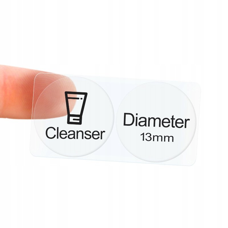 .NIIMBOT Etykiety Naklejki 13mm OKRĄGŁE TRANSPARENT 220szt D110/D11/D101