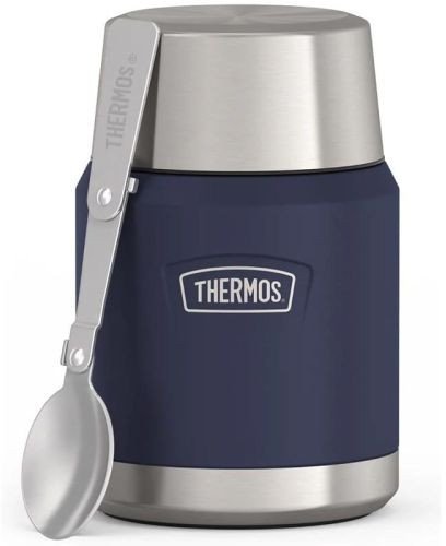 Termos na jedzenie z składany z łyżką i kubkiem Thermos 0,47l - niebieski