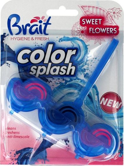 Brait Brait Kostka toaletowa 2-fazowa Color Splash do WC Sweet Flowers 45g
