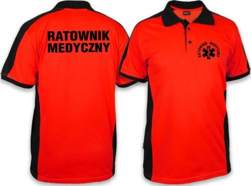 North Wind + medical Koszulka ratownicza Polo FLUO męska FUNKCYJNA