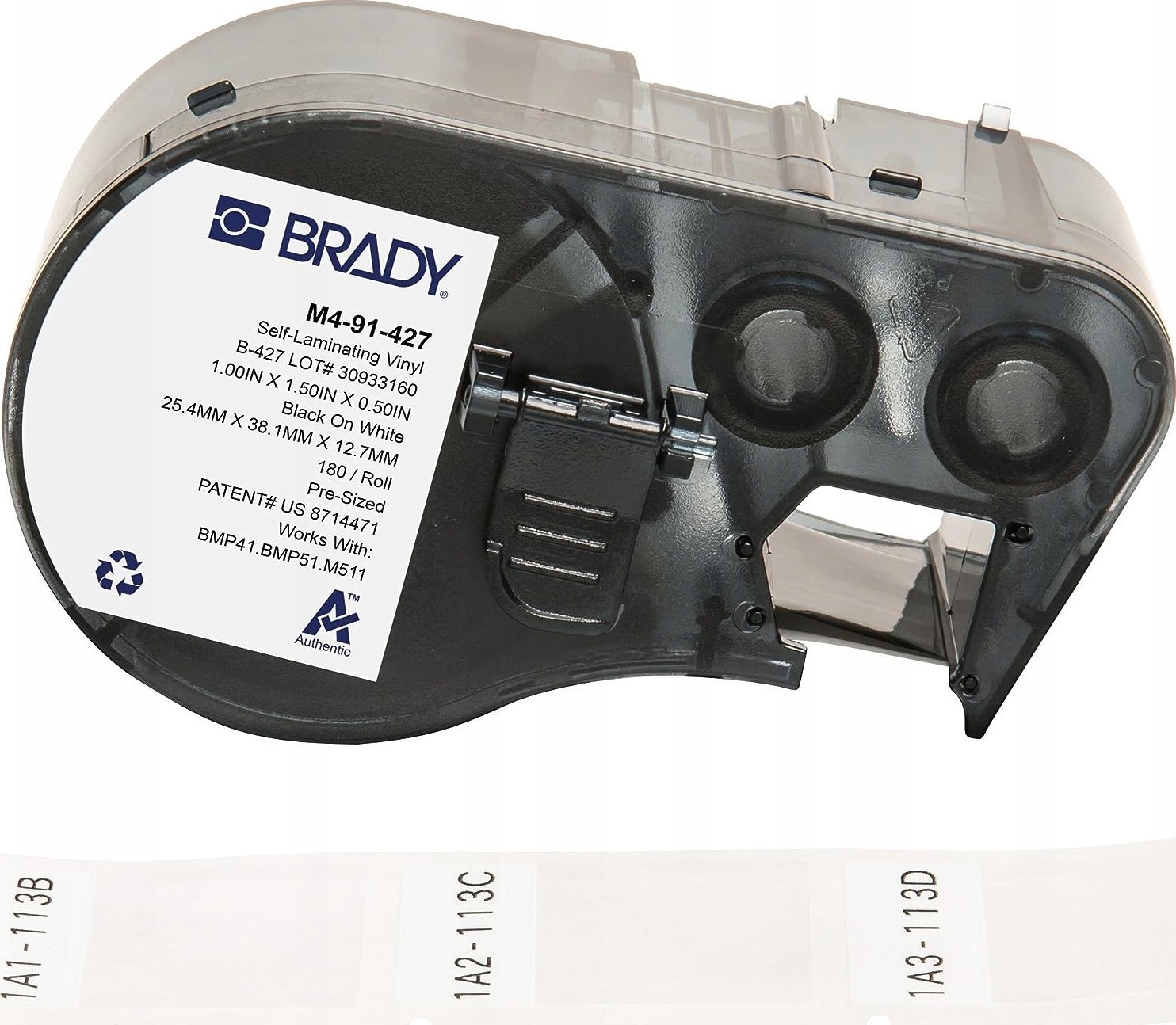 Brady M4-91-427 etykiet do nadruku Czarny, Biały Samoprzylepne etykiety do drukowania