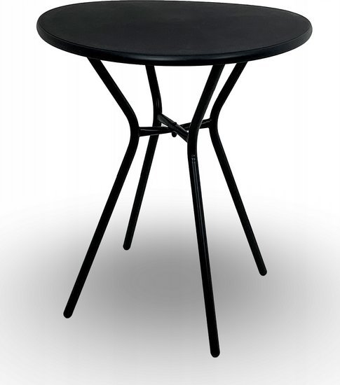 kontrast Stół stolik ogrodowy okrągły balkon taras COMO 60 cm czarny