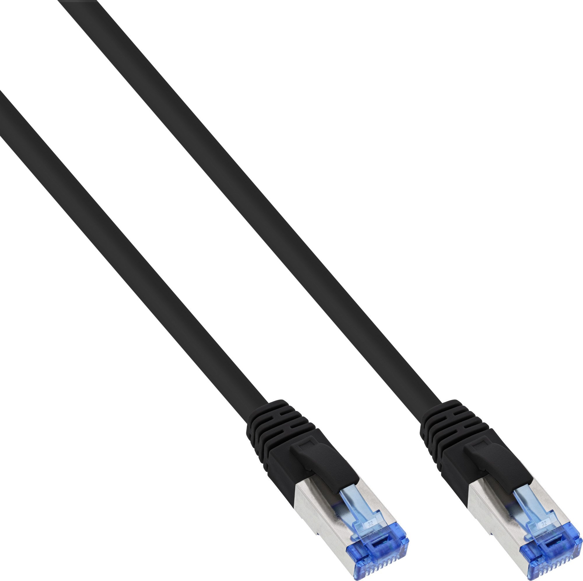 InLine InLine® Patch Cable S/FTP PiMF Cat.6A halogen free 500MHz black 0.25m