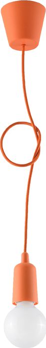 Lampa wisząca Sollux Lampa wisząca DIEGO 1 pomarańczowy