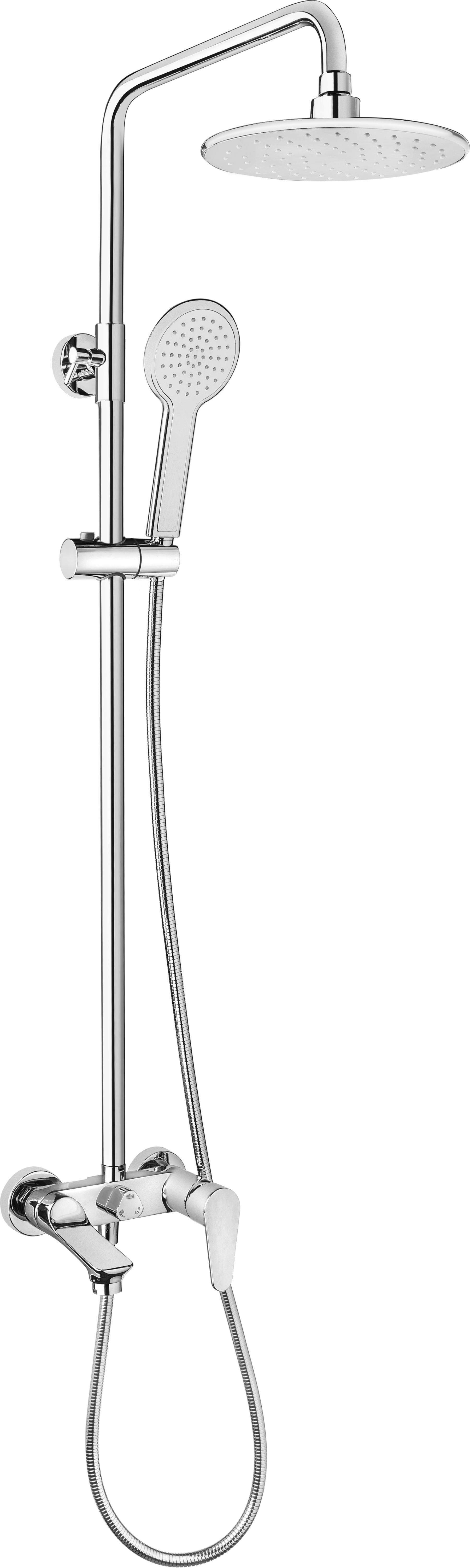 Zestaw prysznicowy Deante Coriander z deszczownicą z baterią chrom (NAC 01JM)