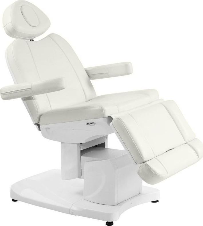 FOTEL KOSMETYCZNY ELEKTR. AZZURRO 708A 4 SILN. BIAŁY