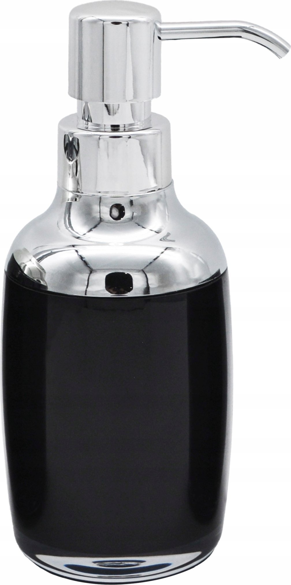 Dozownik na mydło wolnostojący czarny akrylowy wytrzymały odporny stylowy