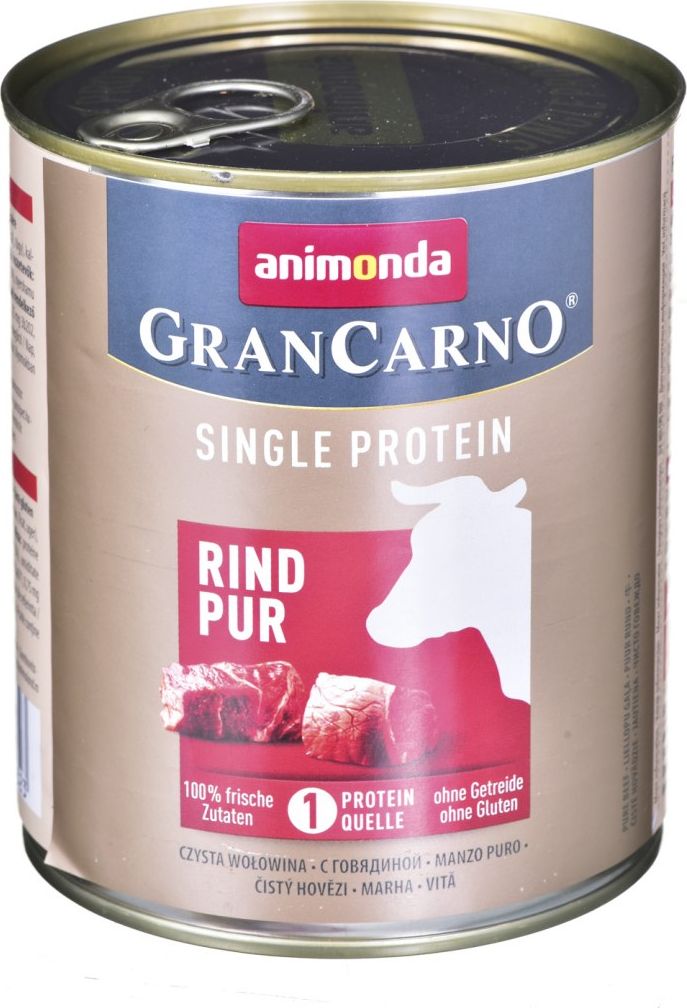 Animonda ANIMONDA GranCarno Single Protein smak: wołowina - puszka 800g