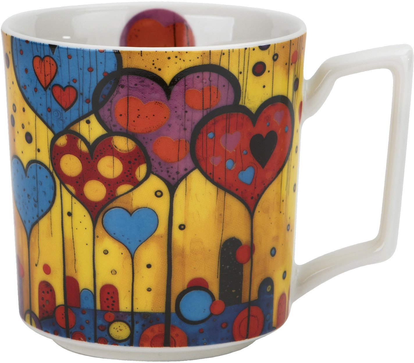 Kubek porcelanowy 450 ml Modern Hearts