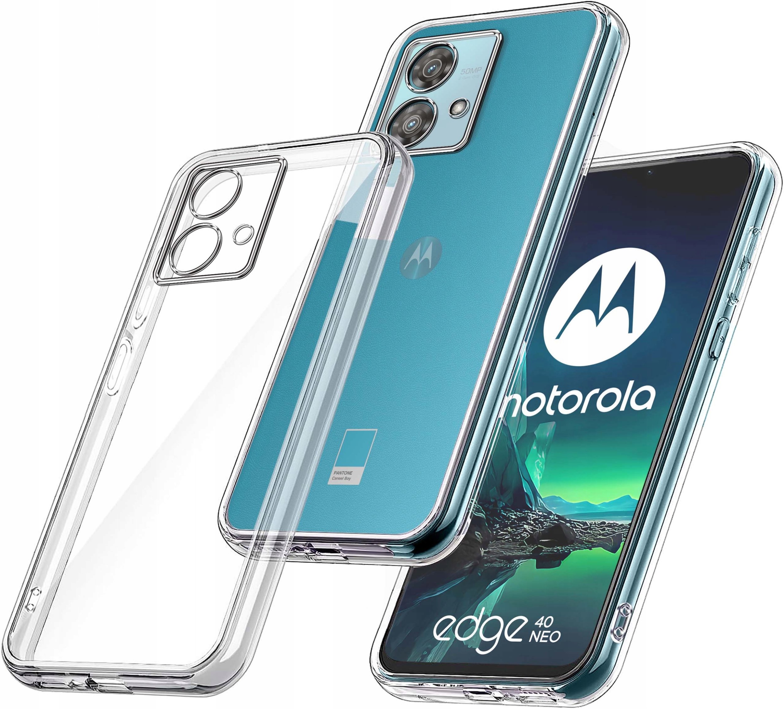 Etui do Motorola Moto Edge 40 Neo WZMACNIANE 360 CLEAR