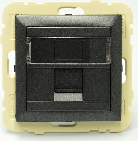 Efapel EFAPEL LOGUS90 ELEMENT CENTRALNY DO GNIAZDA TELEFONICZNEGO/KOMPUTEROWEGO GRAFIT 90441 SIS