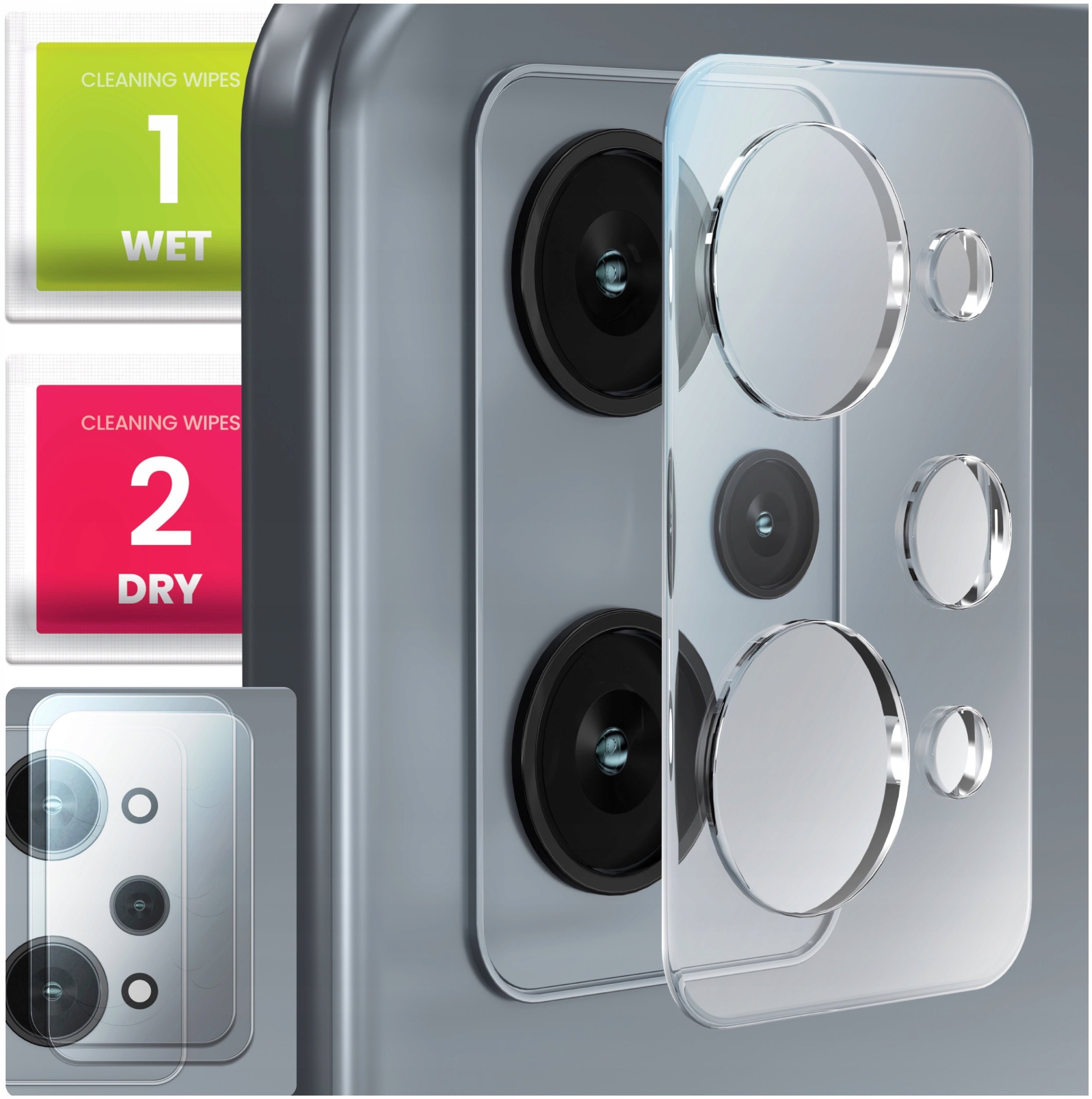 2-PAK Szkło Na Aparat Do Realme GT Neo 2 / GT 2 (Hartowane, Na Obiektyw)