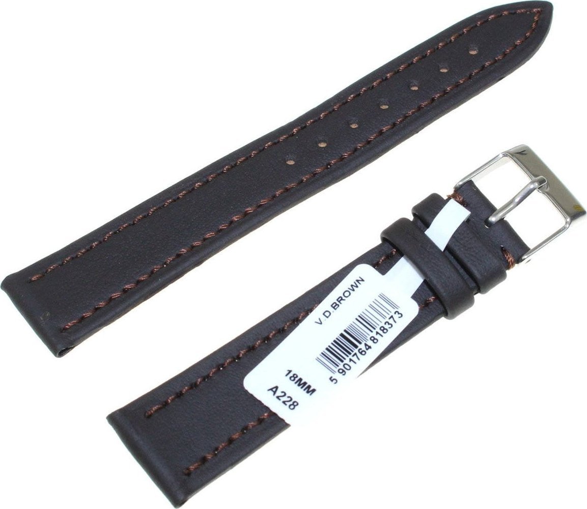 Chermond Skórzany pasek do zegarka 18 mm Chermond A228.18 brązowy