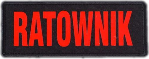 Polska Firma Emblemat RATOWNIK FLUO na rzepie 13 x 5 cm