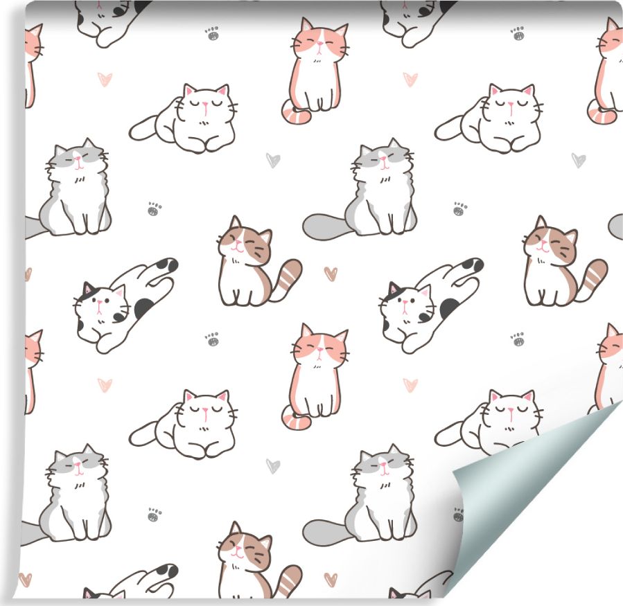 Muralo Tapeta Dla Dzieci - Kotki jak z Kreskówki