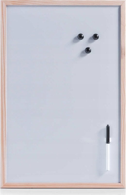 Zeller Biała tablica magnetyczna z pisakiem, 40 x 60 cm