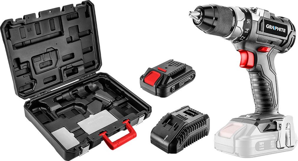 Wiertarko-wkrętarka Graphite 58G019-SET1 18 V 1 x akumulator 2 Ah
