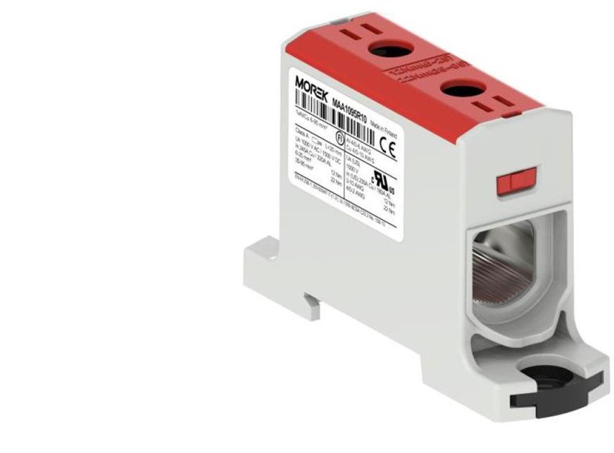Złączka OTL95 kolor czerwony 1xAl/Cu 6-95mm2 1000V AC / 1500V DC Zacisk uniwersalny MAA1095R10
