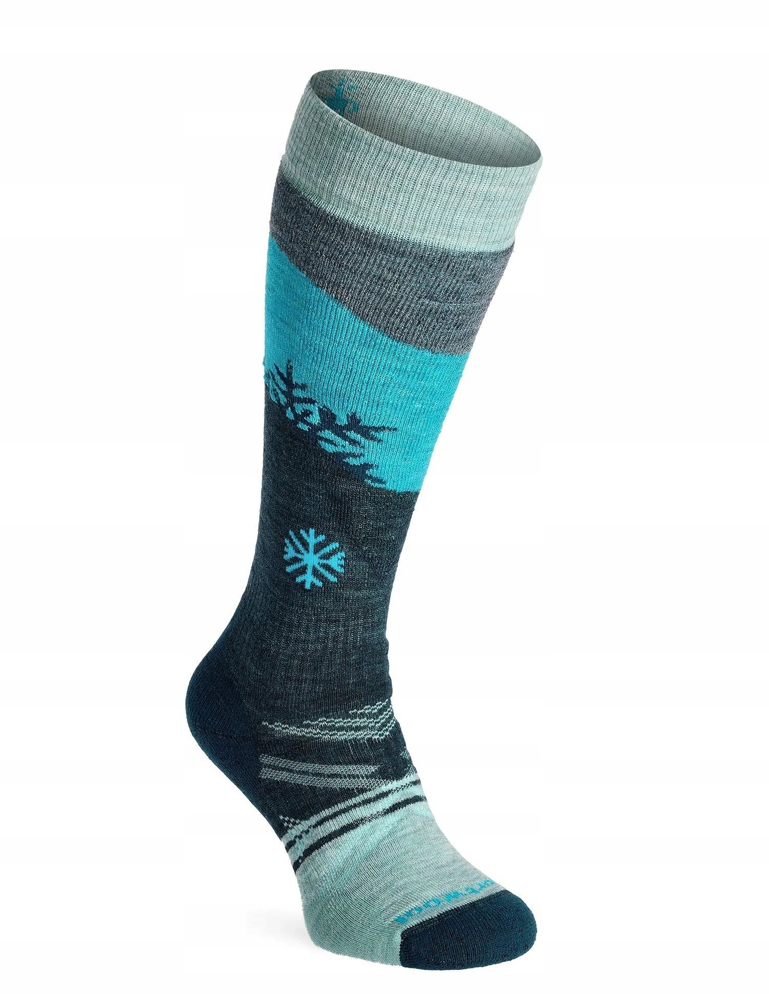 W'S Ski Full Cushion Snowpocalypse Pattern OTC Socks, B72 | frosty green, S