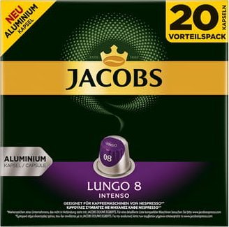 Jacobs Lungo Intenso 8 Kawa mielona w kapsułkach 20 szt, 104 g