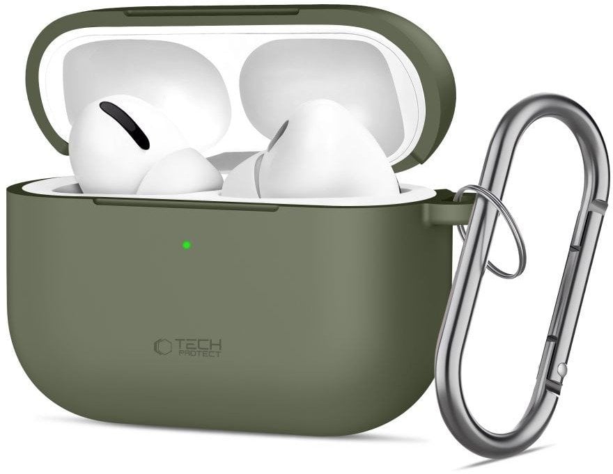 TECH-PROTECT SILICONE HOOK APPLE AIRPODS PRO 3 OLIVE GREEN