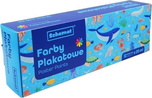 Farby plakatowe 20ml 12 kolorów