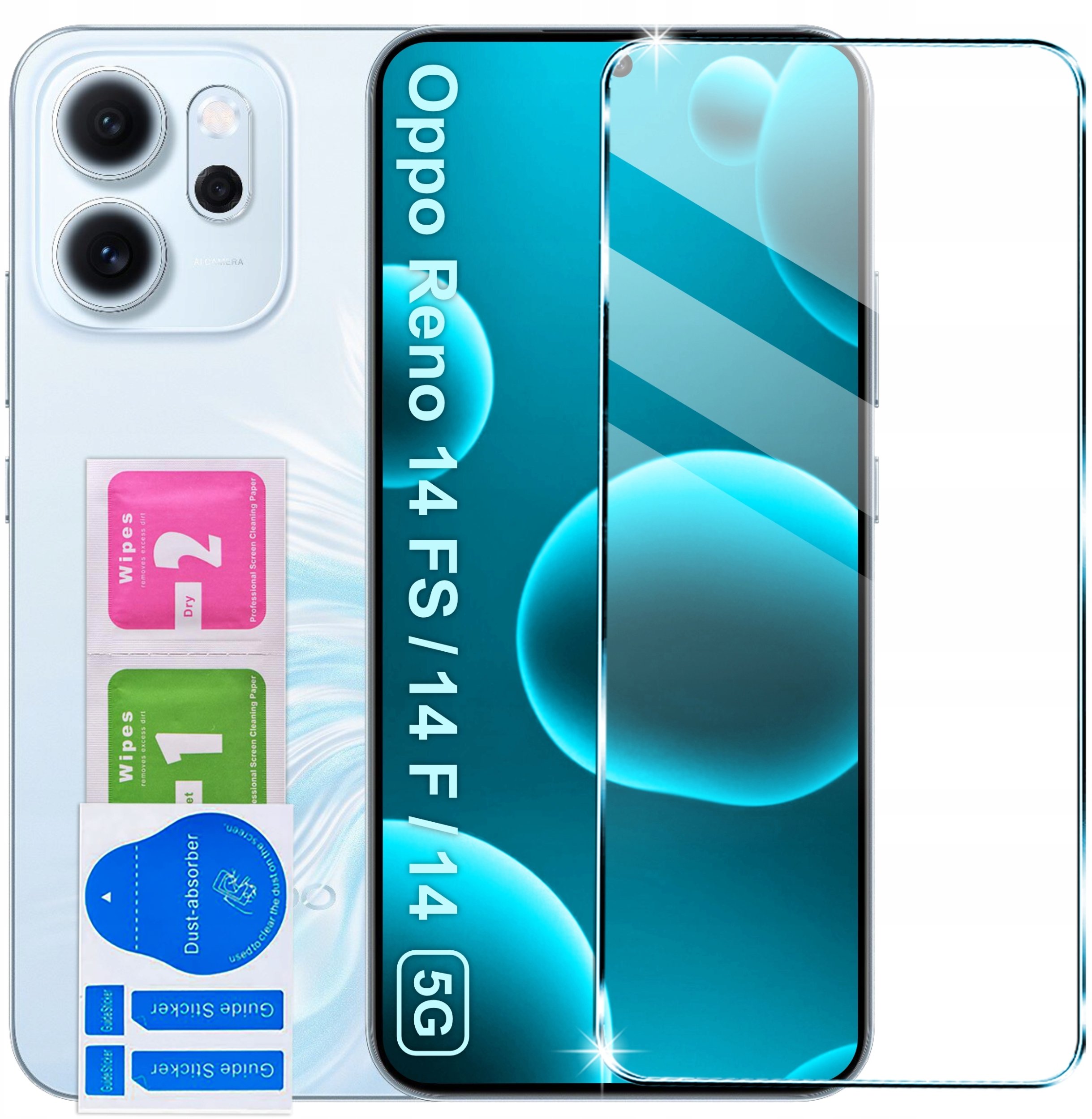 krainaGSM Szkło hartowane 9H Szybka SZKIEŁKO OCHRONNE do Oppo Reno 14 FS|14F 5G|14 5G