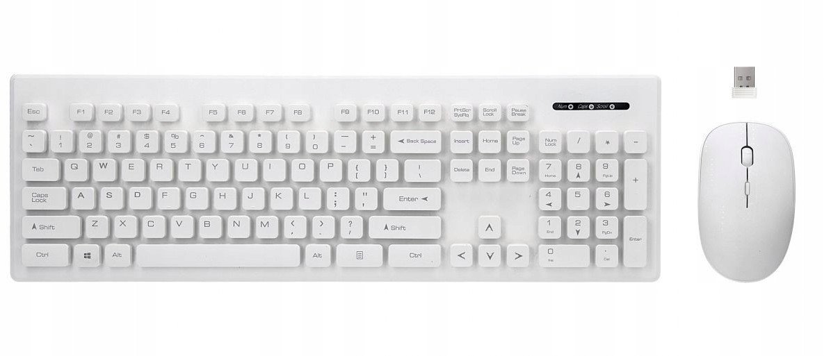 Zestaw bezprzewodowy Whiterun klawiatura+mysz,, /